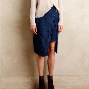 Anthropologie Holding Horses Denim Skirt Size 12P